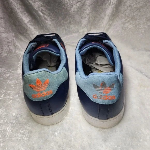 Adidas Mens Superstar Blue & Orange Sneakers/Shoes Size 19‎